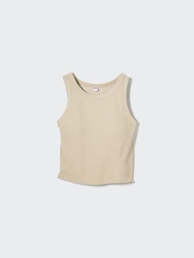 Ribbed Cropped Sleeveless Bra Top 1