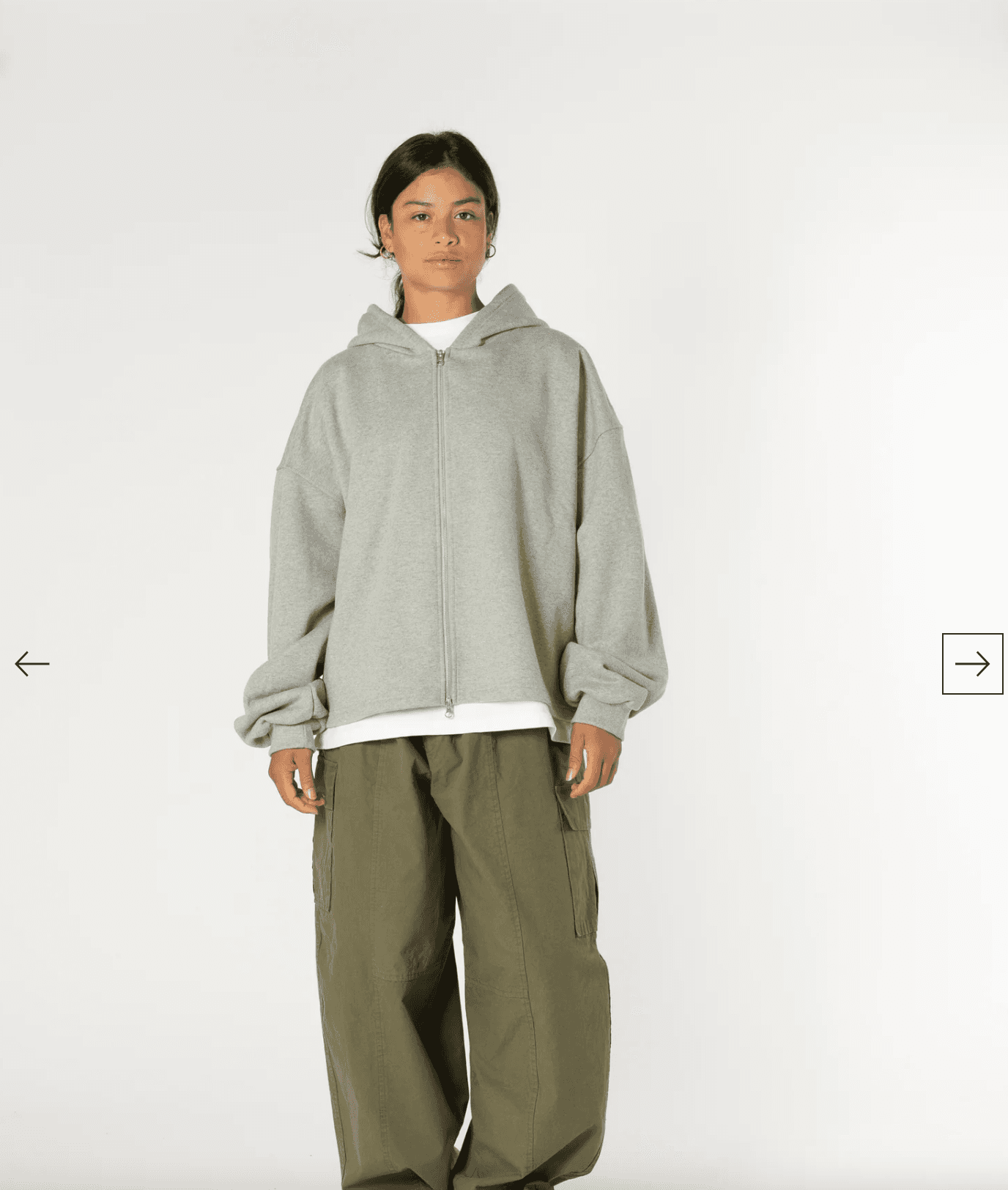 Boxy Zip-up Hoodie 1