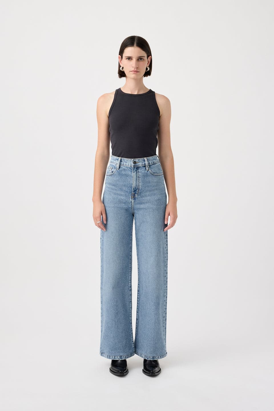 Ellie High Wide Leg Jean Era Blue 1