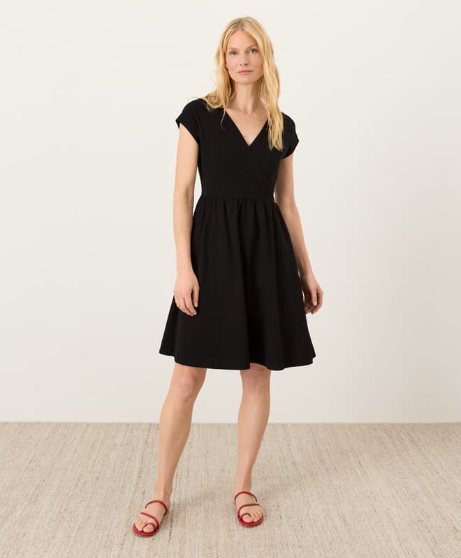 Organic Fit & Flare Crossover Dress