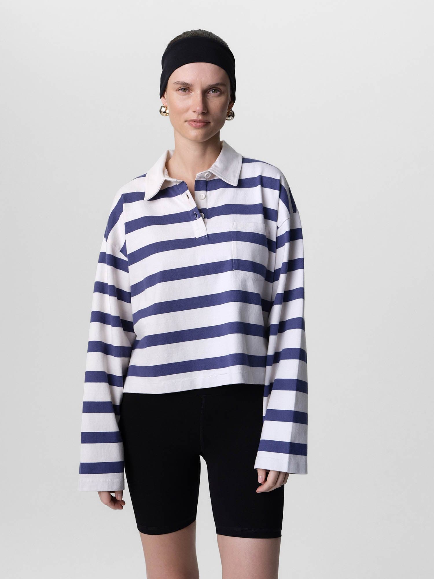 Organic Structured Cotton Striped Polo