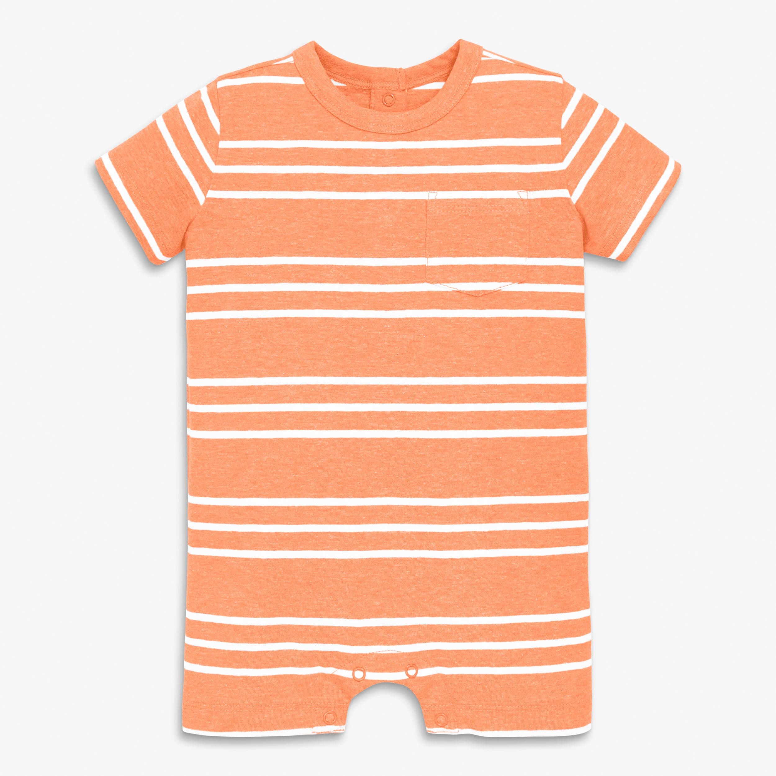 Baby heathered pocket shortie in stripe