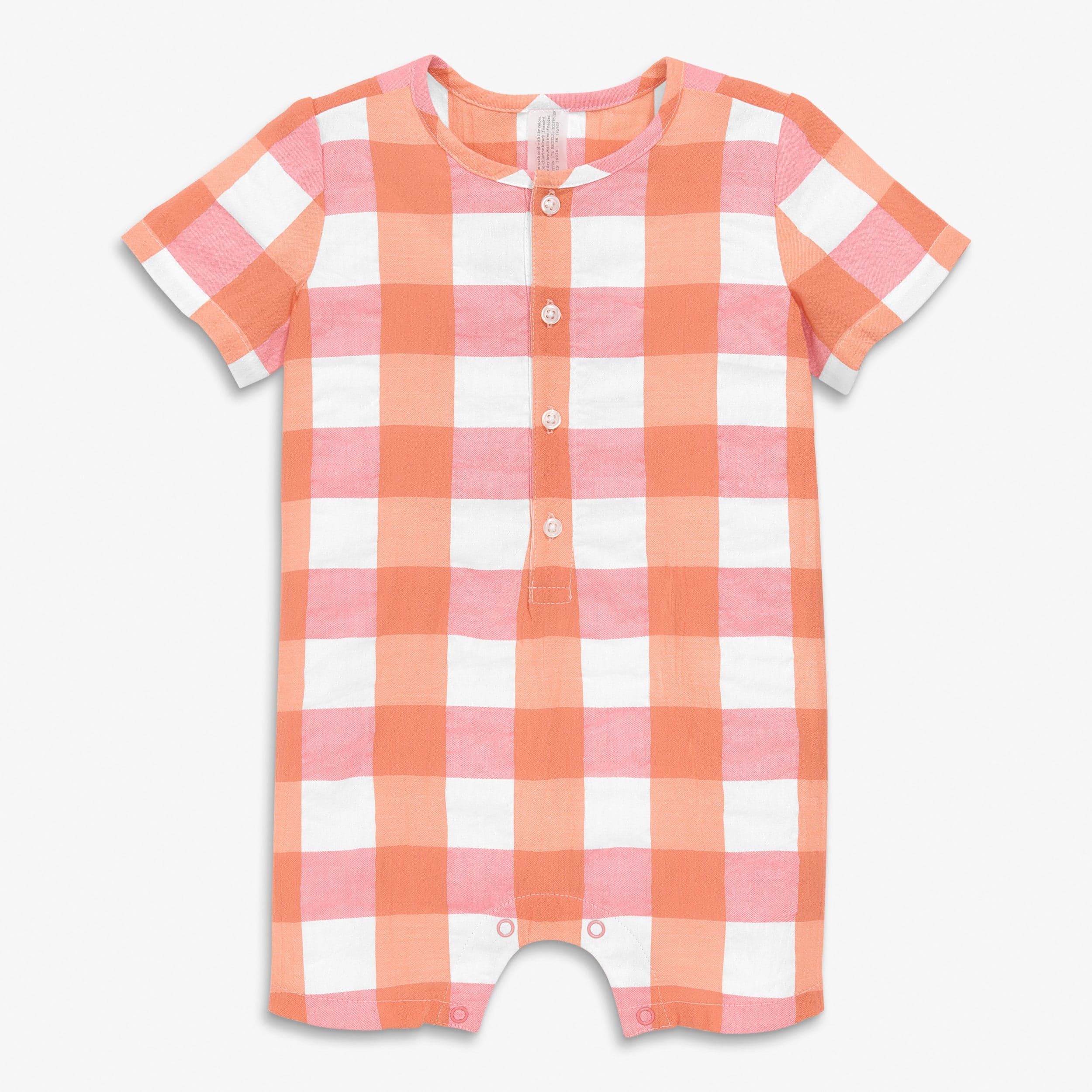 Clearance baby henley picnic shortie in gingham
