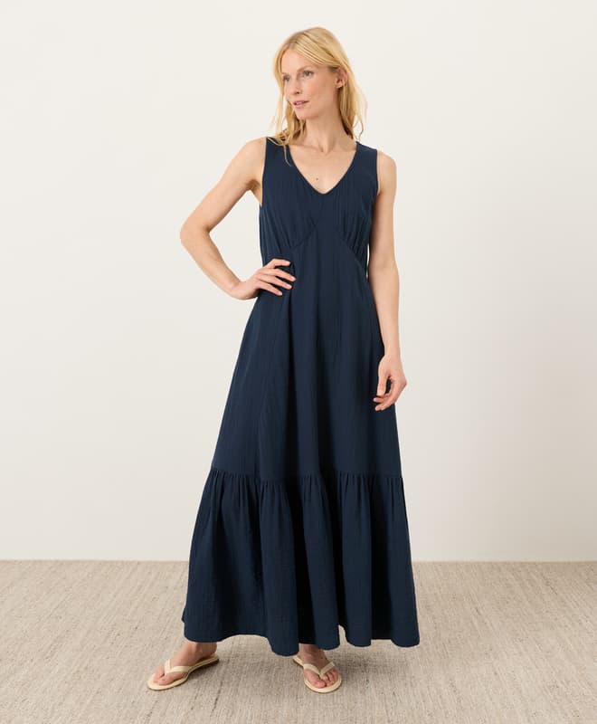 Coastal Double Gauze Beach To Brunch Maxi Dress