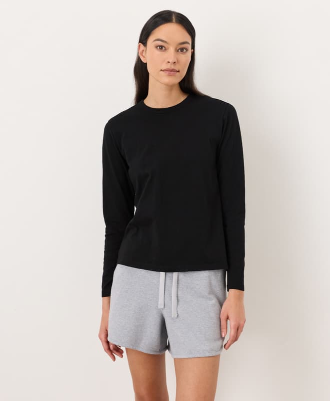 Women’s Soft-slub Essential Crewneck Long Sleeve Tee