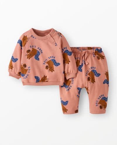 Baby French Terry Sweatshirt & Sweatpants Set