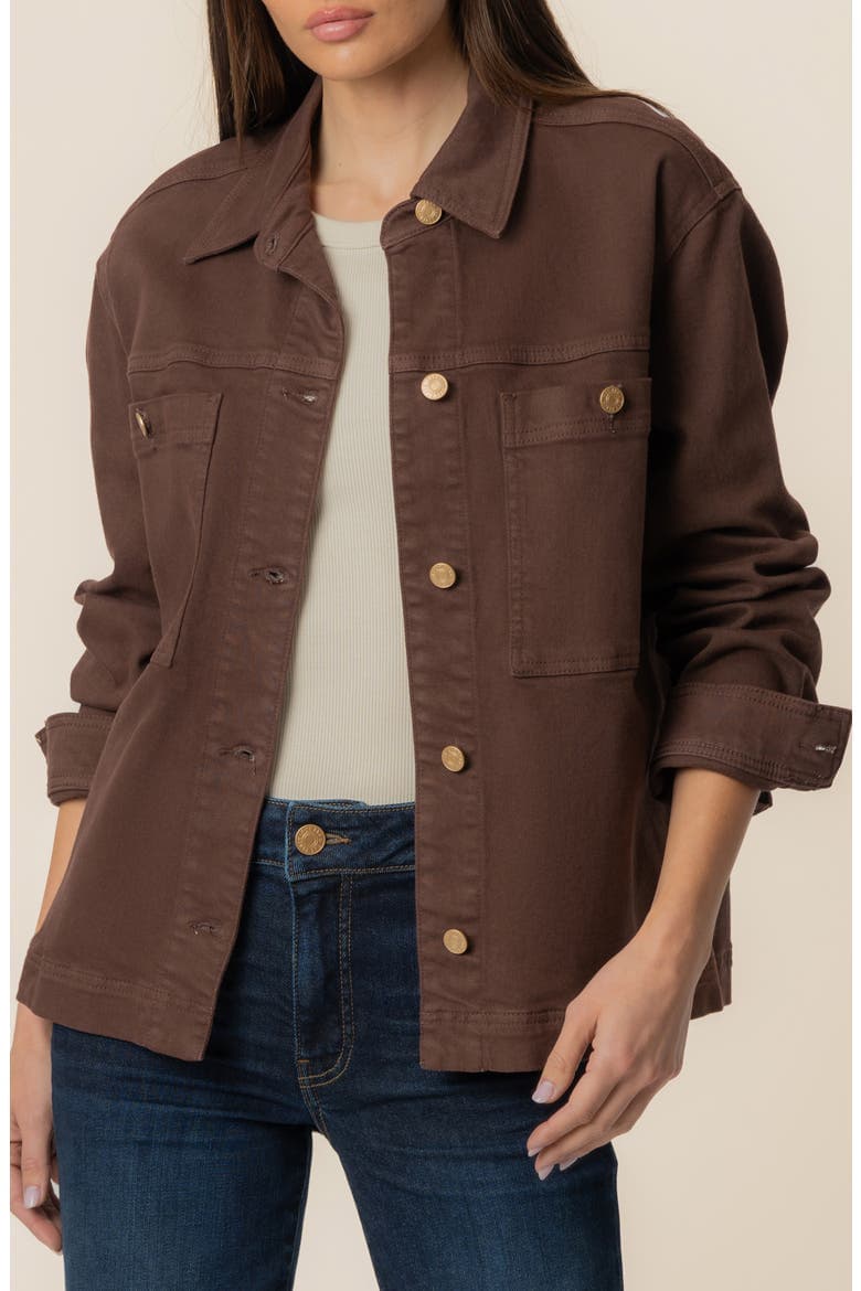 Barb Stretch Cotton Shirt Jacket