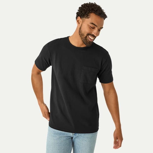 Men’s Premium Weight Pocket Crew Neck T-Shirt