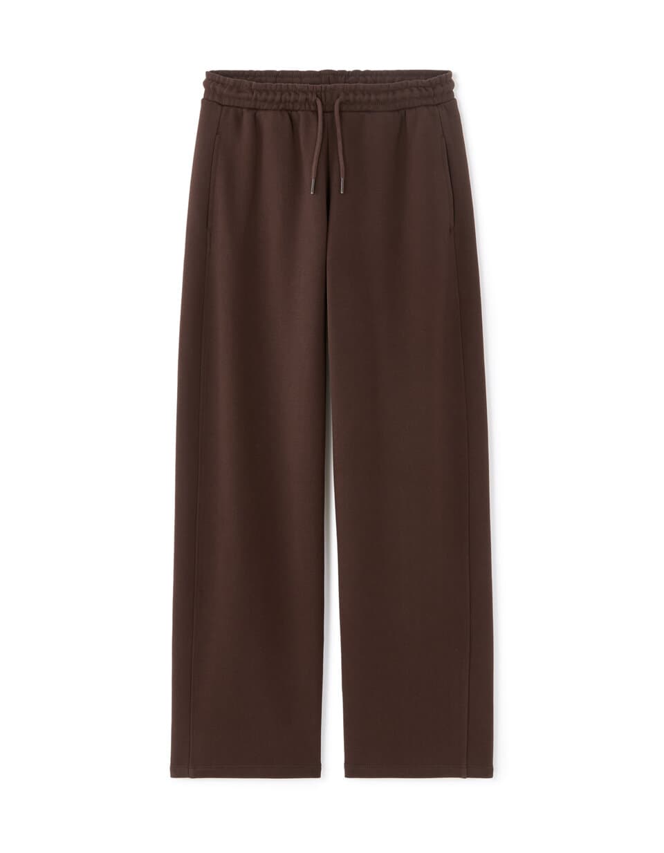 Jogging large en molleton - marron