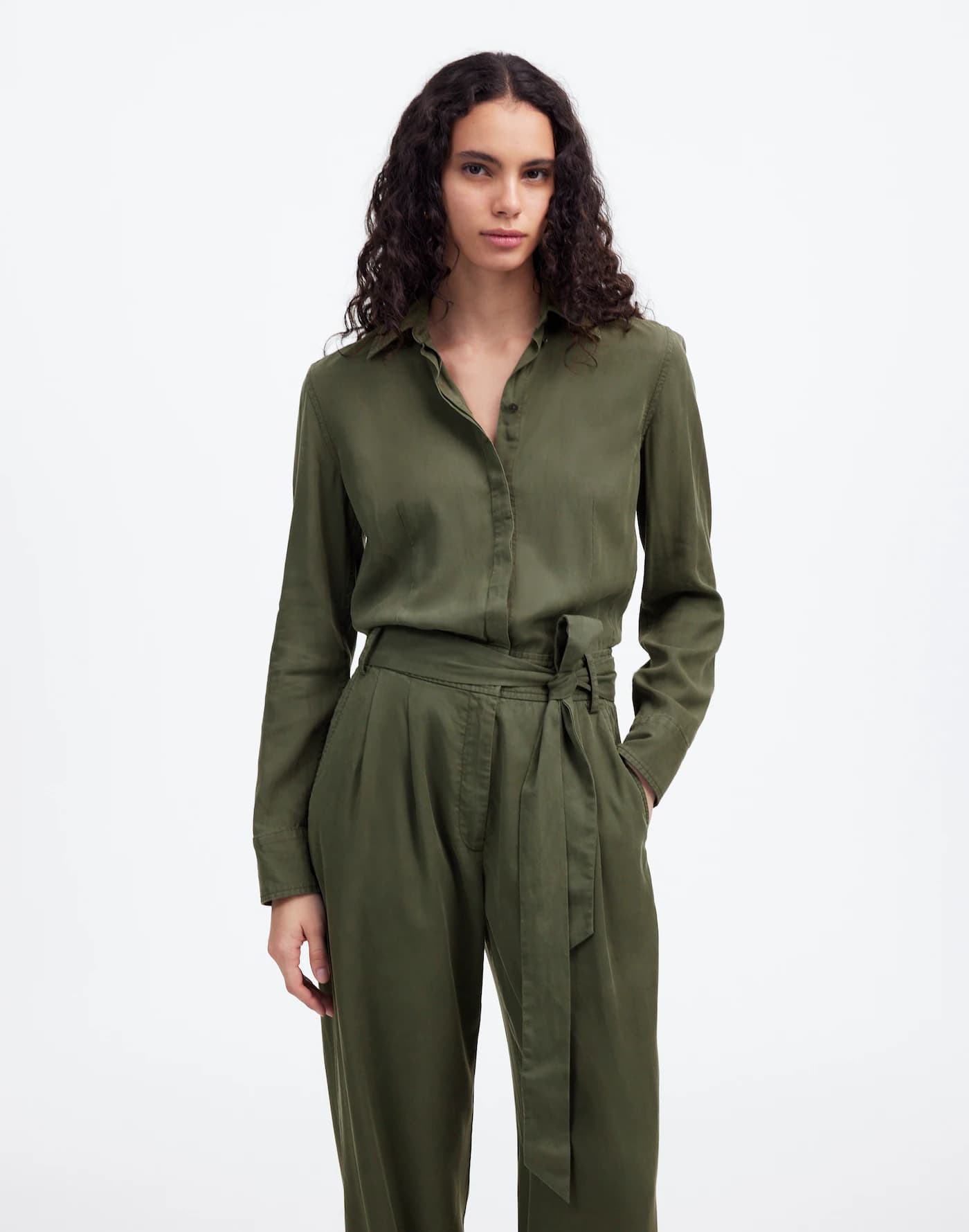 Relaxed Tie-Waist Wide-Leg Jumpsuit 1